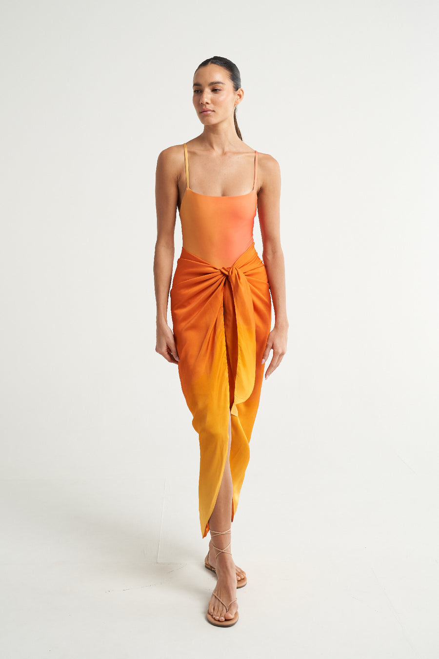 Tie Sarong Skirt Naranja - shopsigal