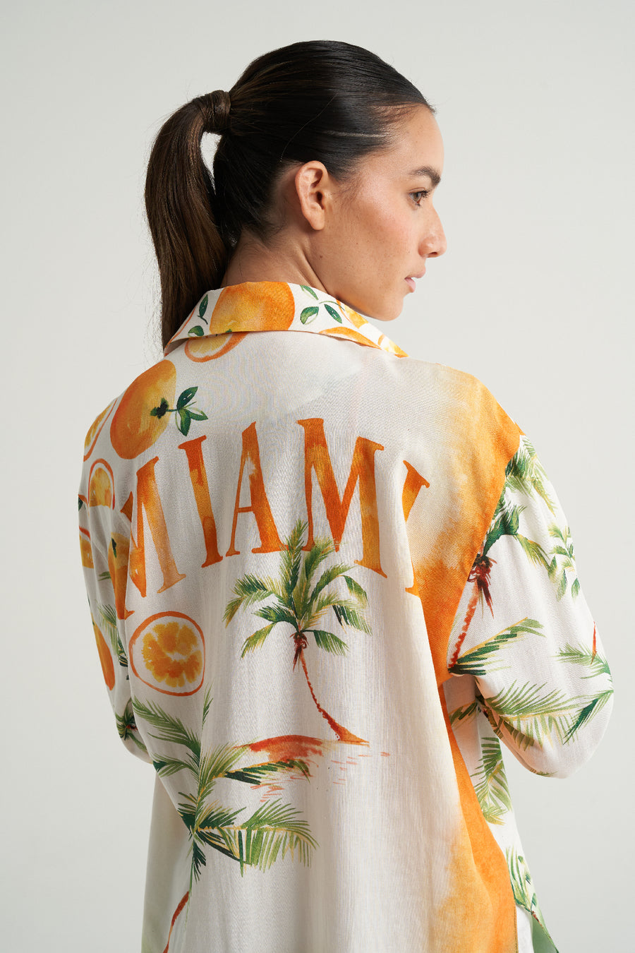 Long Sleeve Shirt Miami Oranges Palms - shopsigal
