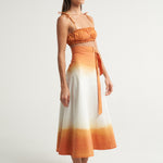 Ruched Bandeau Top Naranja - shopsigal