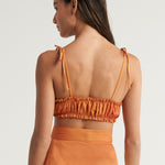 Ruched Bandeau Top Naranja - shopsigal