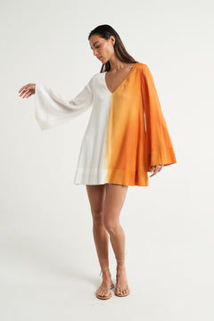 Mini Trapeze Dress Naranja - shopsigal