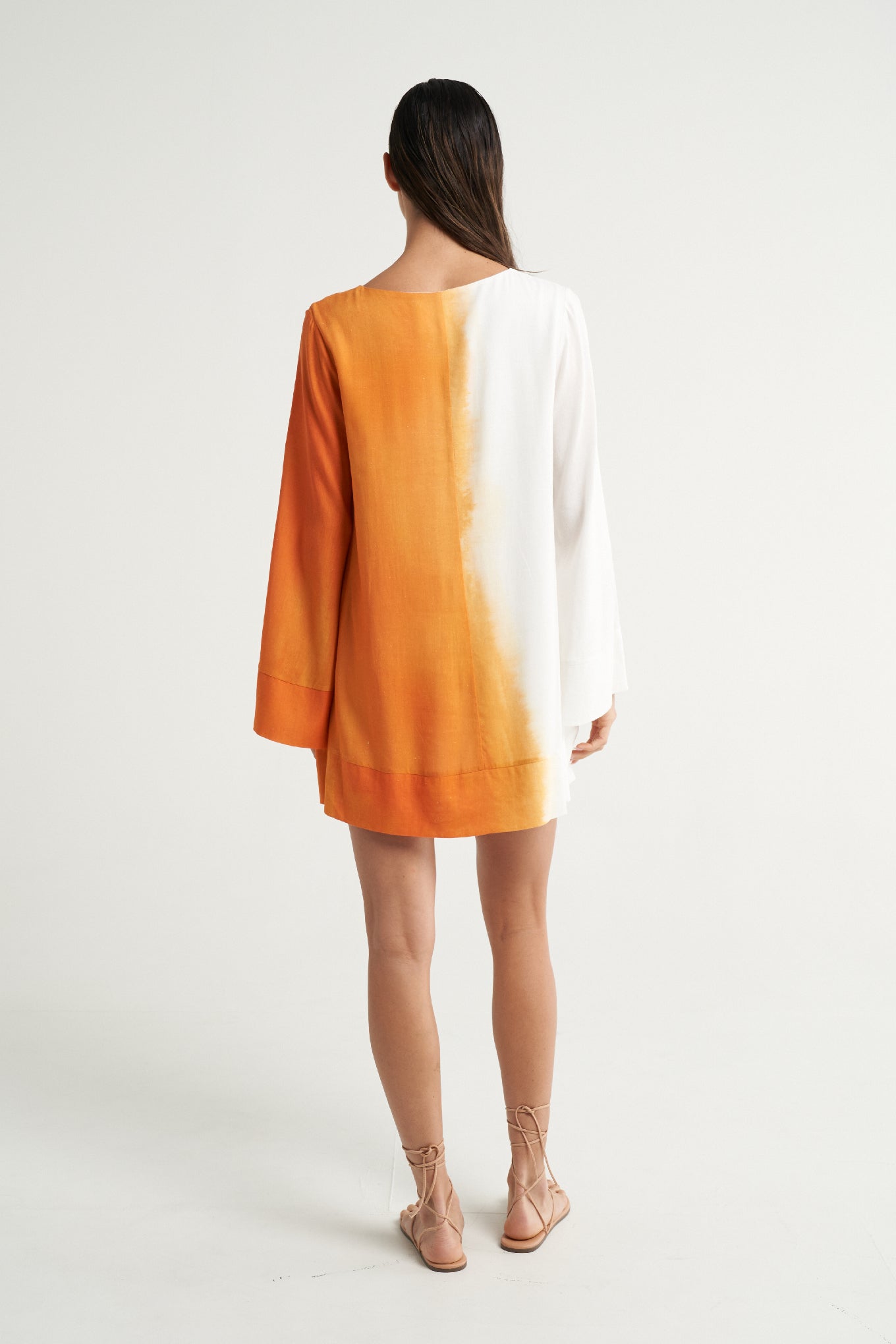 Mini Trapeze Dress Naranja - shopsigal