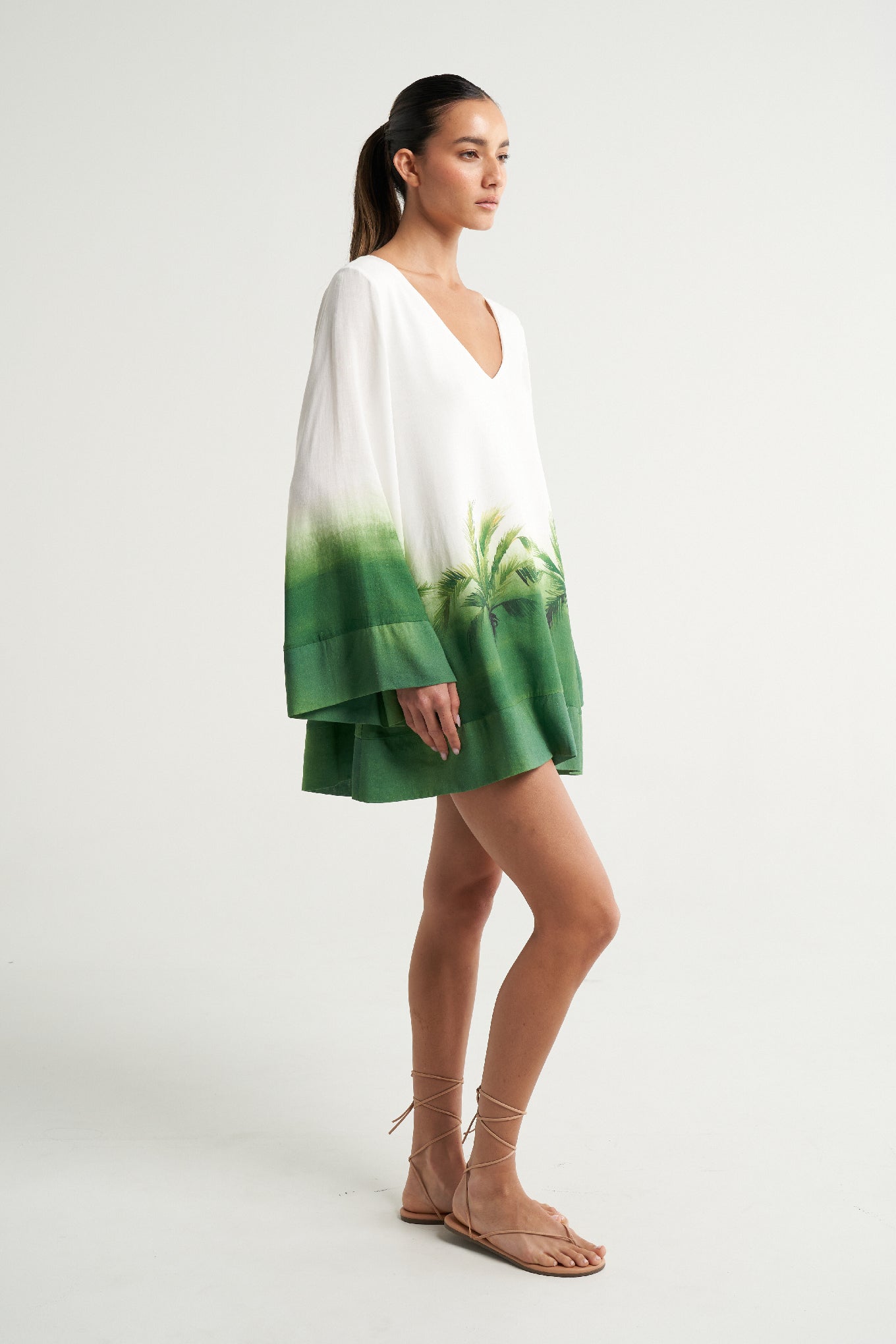 Mini Trapeze Dress Verde - shopsigal