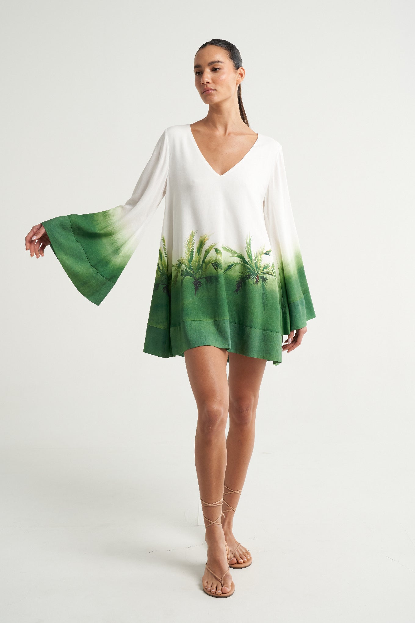 Mini Trapeze Dress Verde - shopsigal
