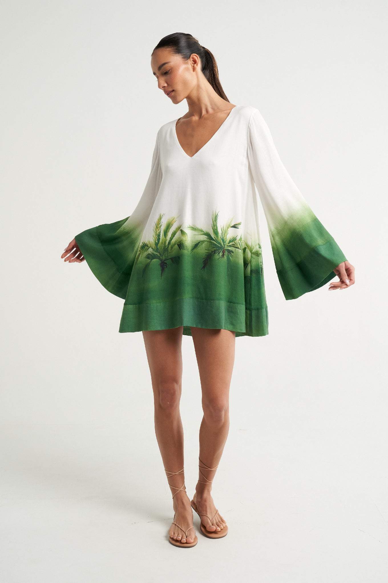 Mini Trapeze Dress Verde - shopsigal