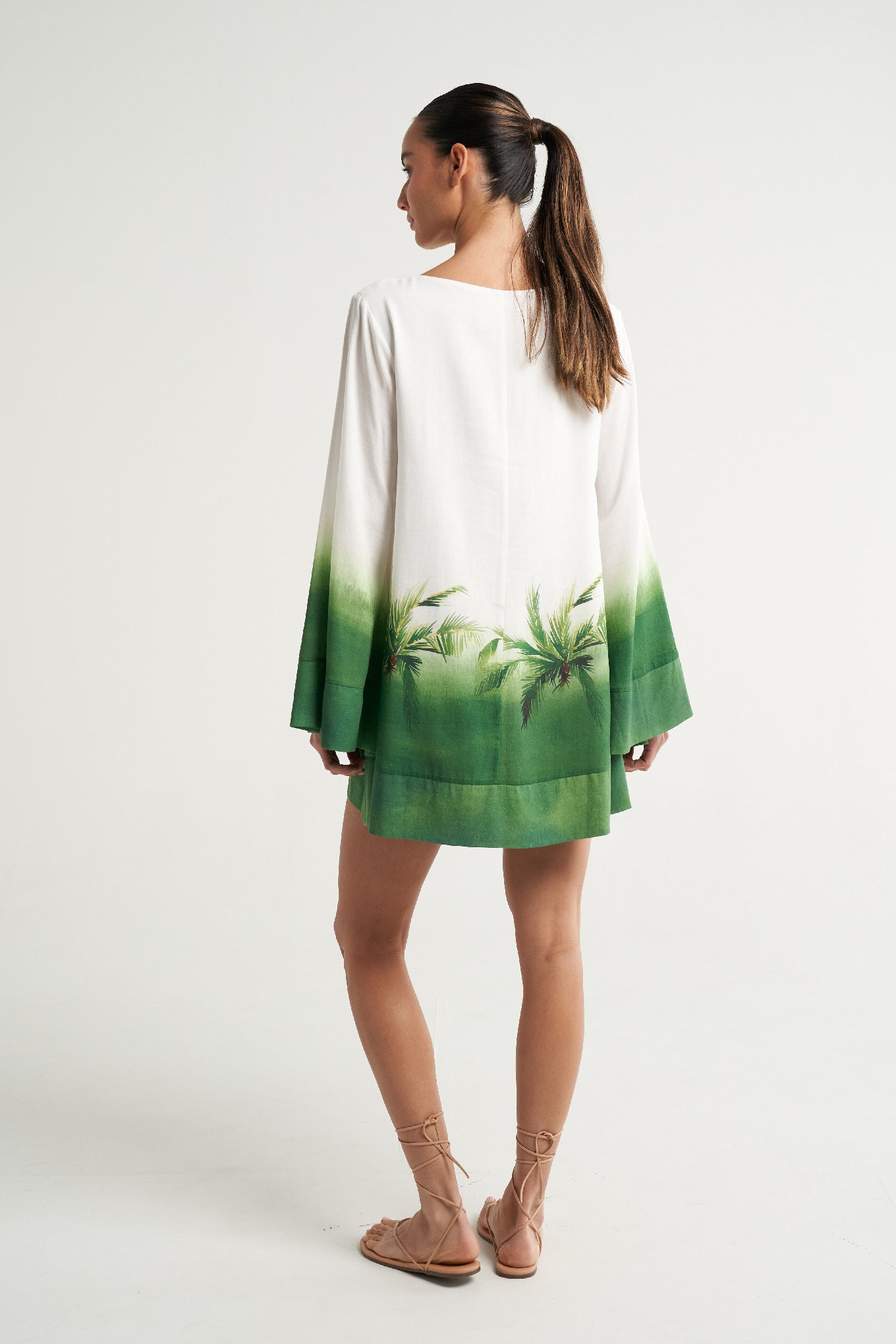 Mini Trapeze Dress Verde - shopsigal
