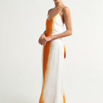 Long Tie Back Dress Naranja - shopsigal