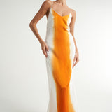 Long Tie Back Dress Naranja - shopsigal
