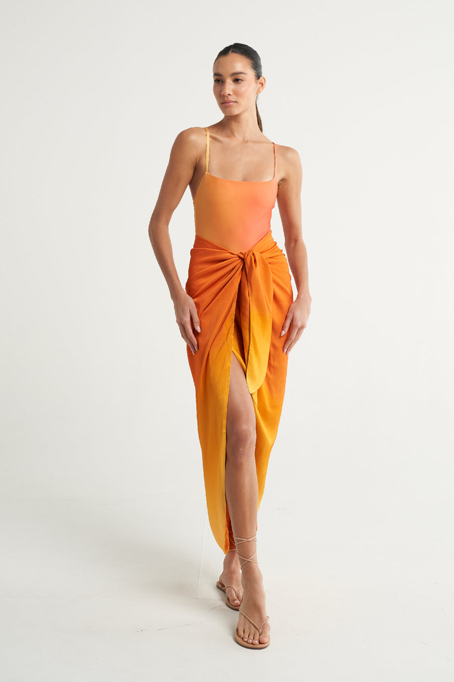 Tie Sarong Skirt Naranja - shopsigal