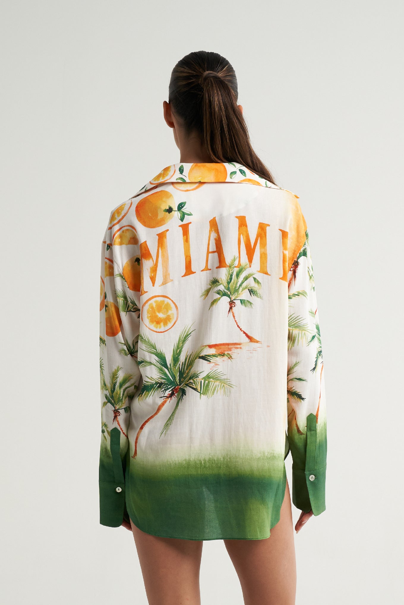 Long Sleeve Shirt Miami Oranges Palms - shopsigal