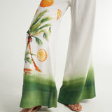 Flared Pants Oranges Palms - shopsigal