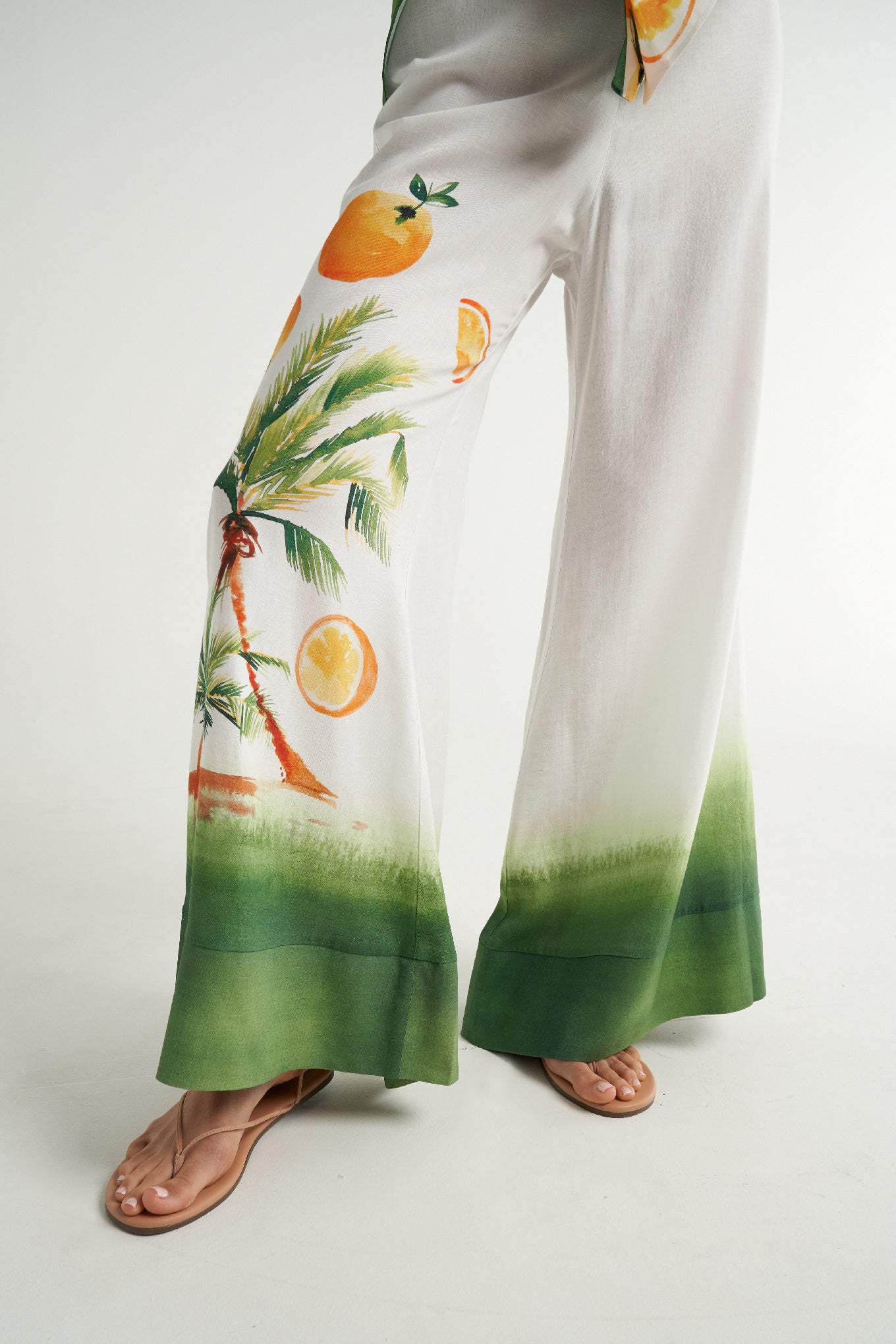 Flared Pants Oranges Palms - shopsigal