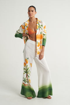 Flared Pants Oranges Palms - shopsigal