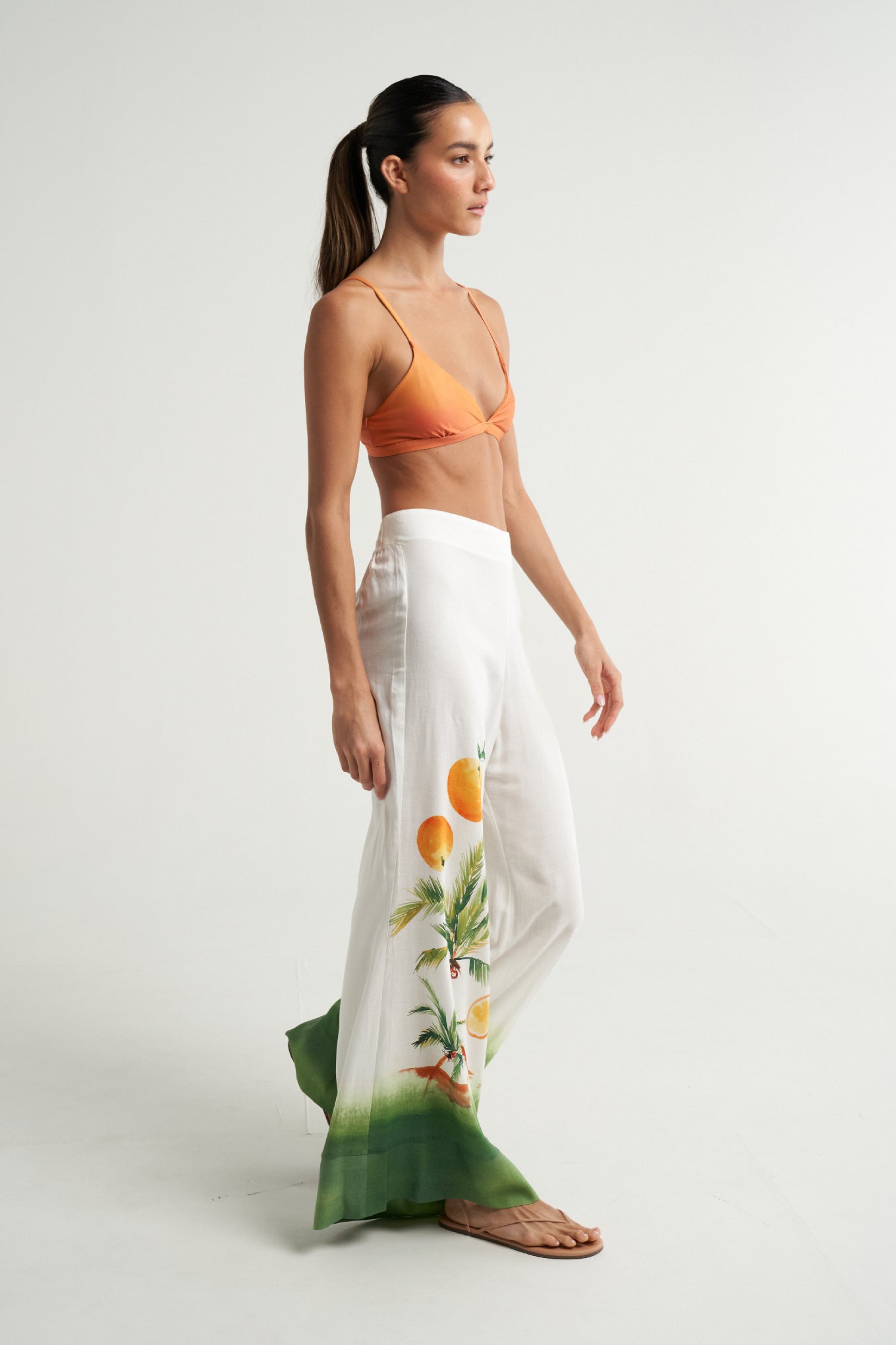 Flared Pants Oranges Palms - shopsigal