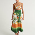 Wrap Circle Skirt Oranges Palms - shopsigal
