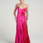 Long Tie Back Dress Magenta - shopsigal