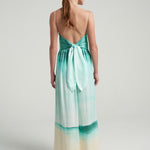 Long Tie Back Dress Oasis Aqua - shopsigal