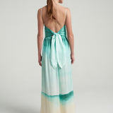 Long Tie Back Dress Oasis Aqua - shopsigal