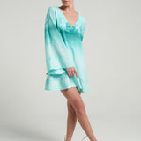 Mini Trapeze Dress Oasis Aqua - shopsigal