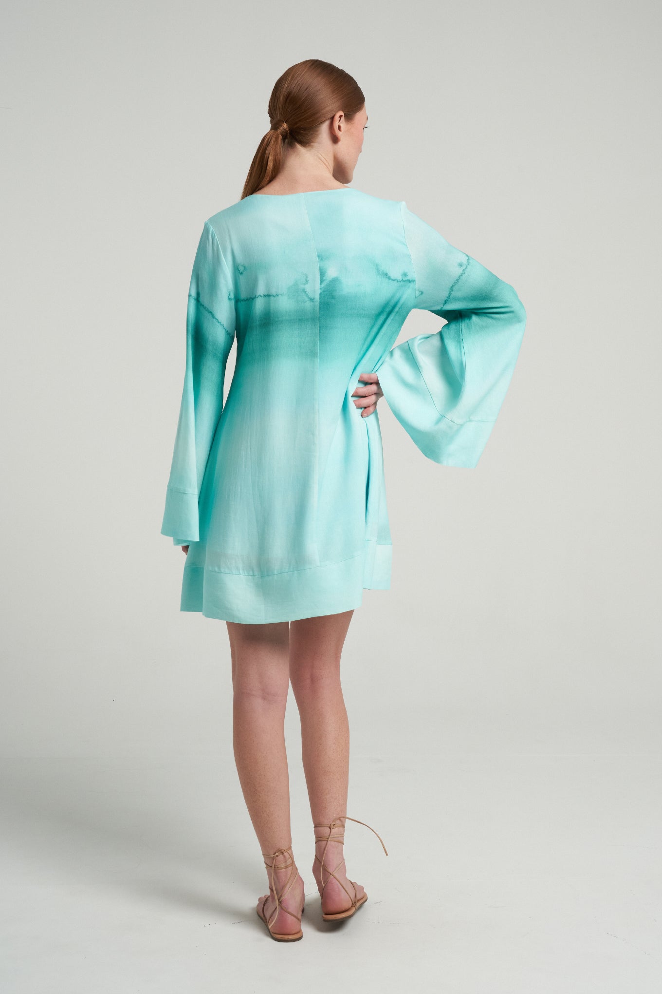Mini Trapeze Dress Oasis Aqua - shopsigal