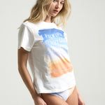 Graphic Tee: Wave Chaser Sunrise-White - shopsigal