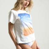 Graphic Tee: Wave Chaser Sunrise-White - shopsigal