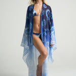 Bell Sleeve Kimono Paisley Blue - shopsigal