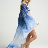 Bell Sleeve Kimono Paisley Blue - shopsigal