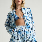 Long Sleeve Shirt Paisley Blue - shopsigal