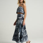 Tie Crop Top Paisley Black - shopsigal