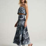 Tie Crop Top Paisley Black - shopsigal