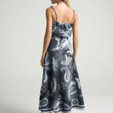 Wrap Circle Skirt Paisley Black - shopsigal