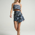 Mini Wrap Skirt Paisley Black - shopsigal