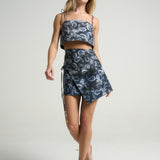 Mini Wrap Skirt Paisley Black - shopsigal