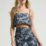 Tie Crop Top Paisley Black - shopsigal