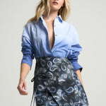 Mini Wrap Skirt Paisley Black - shopsigal