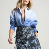 Mini Wrap Skirt Paisley Black - shopsigal