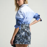 Mini Wrap Skirt Paisley Black - shopsigal