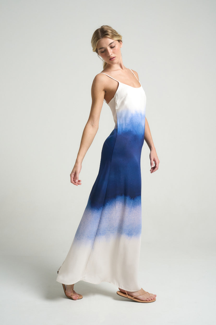 Long Slip Dress Indigo - shopsigal