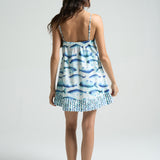 HEMLINE x SIGAL Mini Strappy Trapeze Dress Sardines - shopsigal