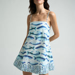 HEMLINE x SIGAL Mini Strappy Trapeze Dress Sardines - shopsigal