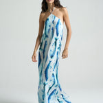 HEMLINE x SIGAL Maxi Halter Dress Sardines - shopsigal