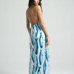 HEMLINE x SIGAL Maxi Halter Dress Sardines - shopsigal