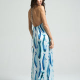 HEMLINE x SIGAL Maxi Halter Dress Sardines - shopsigal