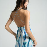 HEMLINE x SIGAL Maxi Halter Dress Sardines - shopsigal