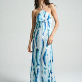 HEMLINE x SIGAL Maxi Halter Dress Sardines - shopsigal