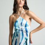 HEMLINE x SIGAL Maxi Halter Dress Sardines - shopsigal