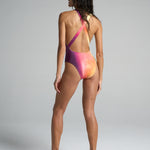 Reversible Deep V One-piece Swimsuit Sunset - shopsigal