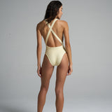 Reversible Deep V One-piece Swimsuit Sunset - shopsigal