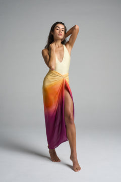 Sarong With Ties Sunset - shopsigal